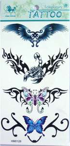 Wholesale 9 sheets High Quality Temporary Tattoo  
