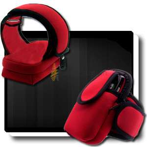 RED Armband Case Cover Wallet Blackberry Bold 9900 9930  