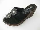 Dezario Womens Shoes NEW $150 Peseta Black Slide USA 6 M