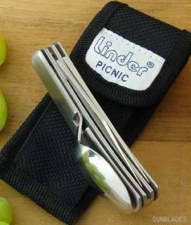 Linder Knife Folding Pocket Camp Camping Hobo Fork Folding Picnic 