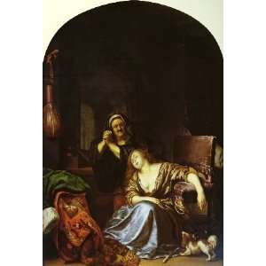   24x36 Inch, painting name The Death of Lucretia, By Mieris Frans van