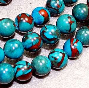 6mm Blue Natural African Bloodstone Round Beads 16  