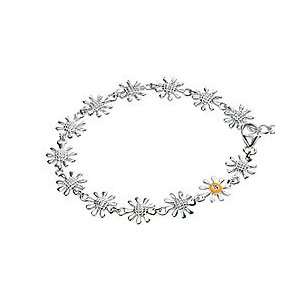  Young Girls Jewelry   Sterling Silver Daisy Bracelet With 