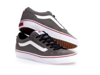 Vans Mens La Cripta Dos Skate Shoe Sneaker Pewter/White/Red  