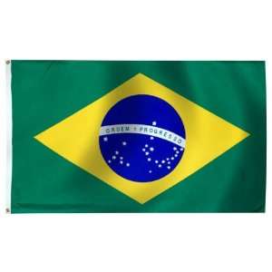  Brazil Flag 3X5 Foot Nylon Patio, Lawn & Garden
