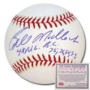  Bill Madlock Autographed Baseball with 4x NL Batting Champ 