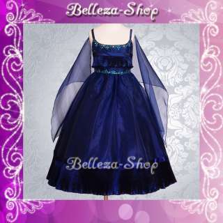 Royal Blue Wedding Flower Girl Pageant Dress Size 4 5  
