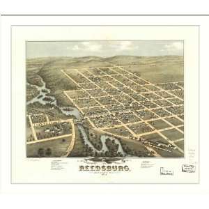Historic Reedsburg, Wisconsin, c. 1874 (M) Panoramic Map Poster Print 