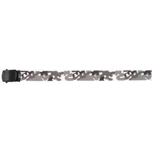 Urban Camouflage Black Buckle Cotton Web Belt   Up To 34 Inches, One 