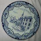 Antique 1850 Platter Plate Blue White RC CO Robert Cochran Glasgow 