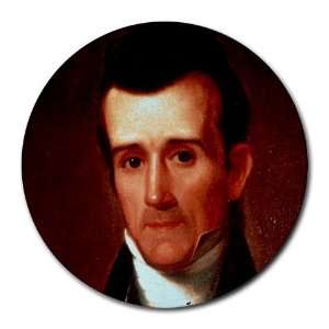  President James K. Polk round mouse pad