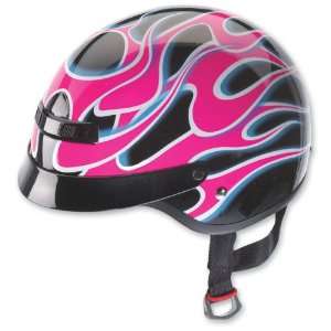 Z1R Nomad Half Helmet Black/Pink Ghost Flames Extra Large XL 0103 0250 