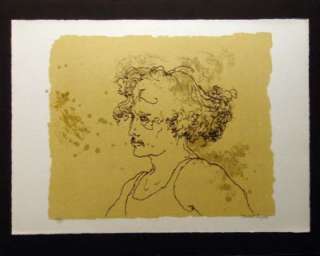 Robert Sargent, Untitled Lithograph Hand Signed & Numbered Portrait 