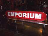 72” “Emporium” Oval Outdoor Lighted Plaza Sign With Raceway Neon 