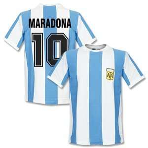  1978 Argentina Home Retro Shirt + Maradona 10