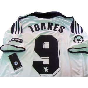  TORRES #9 CHELSEA 3RD UCL PATCHES SOCCER JERSEY FOOTBALL 