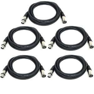 Cable Patch Cords   XLR Male to XLR Female Black Cables   12 Balanced 