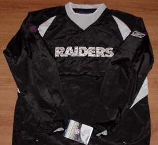 Oakland Raiders Pullover Jersey Jacket Small Reebok NFL  