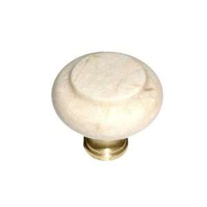  Crema Marfil Marble 1 3/8 with Brass Base