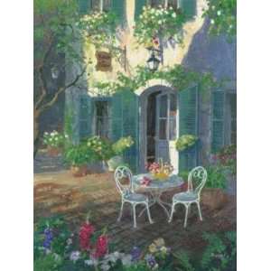  Patio At Inn Poster Print