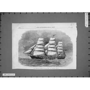  1862 Australian Clipper Ship Royal Family Sailing Print 