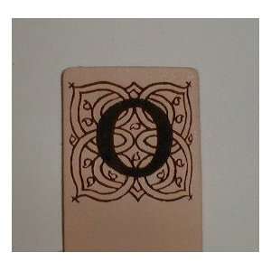 Floral Initial Leather Bookmark Style 2 Letter O 