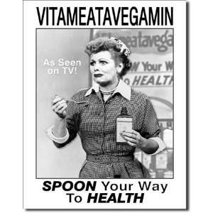  I Love Lucy Vitameatavegamin TV Retro Vintage Tin Sign 