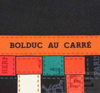   Black & Multicolor Silk Caty Latham Bolduc Au Carre 90cm Square Scarf