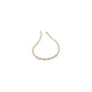   Tone Gold Swirl Stampato Necklace   17 inch ladies gold rings Jewelry