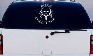 LARGE BONE COLLECTOR Truck Vinyl Decal 14 X 14 Hunting  