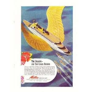  1944 Ad Matson Cruise Lines Vintage Travel Print Ad 