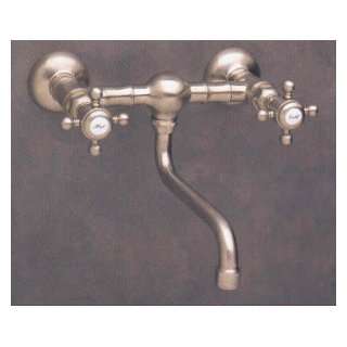  Rohl Tuscan Brass Wall Mount Bridge Lavatory Faucet with 