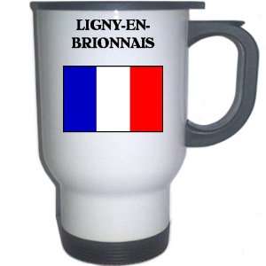  France   LIGNY EN BRIONNAIS White Stainless Steel Mug 