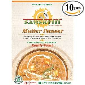 Sanskriti Mutter Paneer, 10.6 Ounce Packages (Pack of 10)  