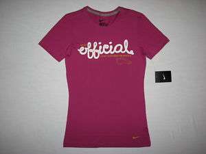 Nike Womens Im So Official T Shirt Pink NWT Slim Fit  