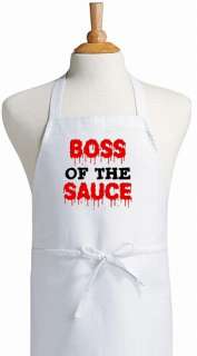 Boss Of The Sauce Funny Aprons For Grilling  