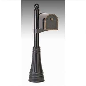   Mail Box with White Body Accents Antique Bronze Patio, Lawn & Garden