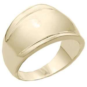 T2 Tqwj9088NNB Bulging Band Decorative Non Tarnishing 14 kt Gold Ring 