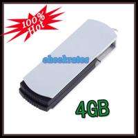 NEW 4GB USB 2.0 Flash Memory Jump Drive Silver + Black  