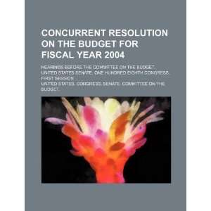  Concurrent resolution on the budget for fiscal year 2004 