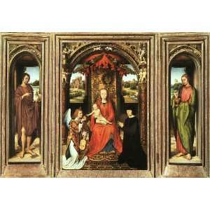  Hand Made Oil Reproduction   Hans Memling   24 x 16 inches 