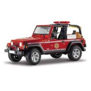    Jeep Wrangler Rubicon Brush Fire Unit 1/18 Red Toys & Games