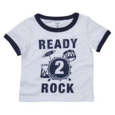 NWT Carters Boys Read to Rock T Shirt With Drums  