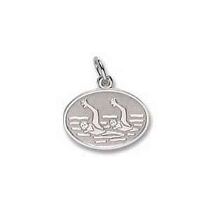  Synchronized Swimming Charm   Sterling Silver Jewelry