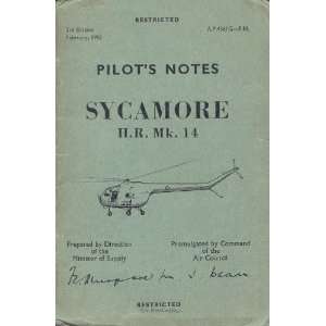   Sycamore Helicopter Pilot Notes Manual Bristol Sycamore Books