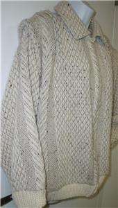 Branigan Weavers Irish wool woven Ireland womens textured Ivory coat 