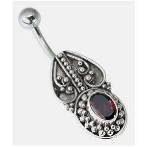  14g 7/16 Bali BUGGER Sterling Silver Navel Belly Jewelry 