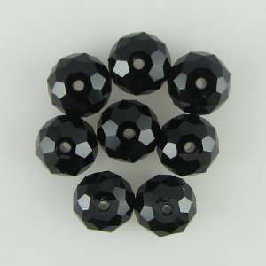  8 8mm Swarovski crystal rondelle 5040 Jet beads