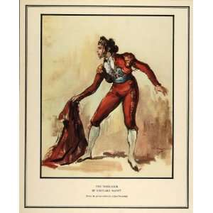 1930 Print Toreador Bullfighter Matador Edouard Manet   Original Print