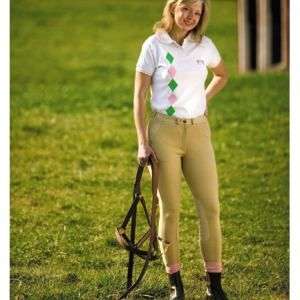TUFFRIDER Perfect Fit Knee Patch Breeches   Tan & Black  